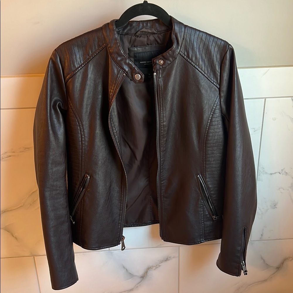 Zara Brown Faux Leather Jacket